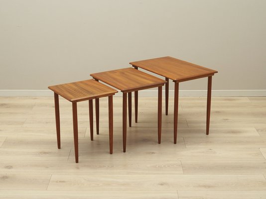 Danish Teak Nesting Tables, 1970s, Set of 3-VND-1818274