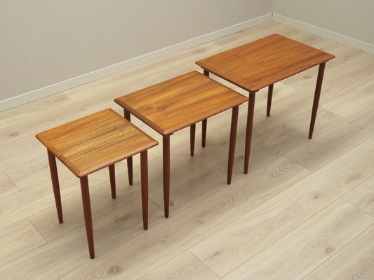 Danish Teak Nesting Tables, 1970s, Set of 3-VND-1818274