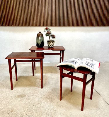 Danish Teak Nesting Tables by Kurt Østervig for Jason Møbler, 1960s, Set of 3-JP-1406608