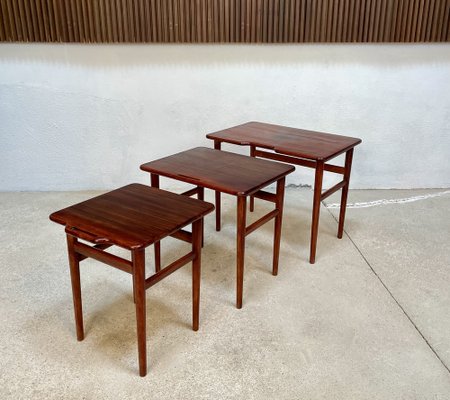 Danish Teak Nesting Tables by Kurt Østervig for Jason Møbler, 1960s, Set of 3-JP-1406608