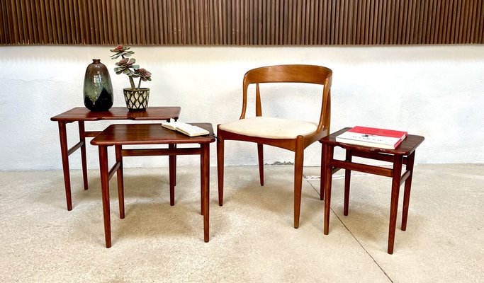 Danish Teak Nesting Tables by Kurt Østervig for Jason Møbler, 1960s, Set of 3-JP-1406608