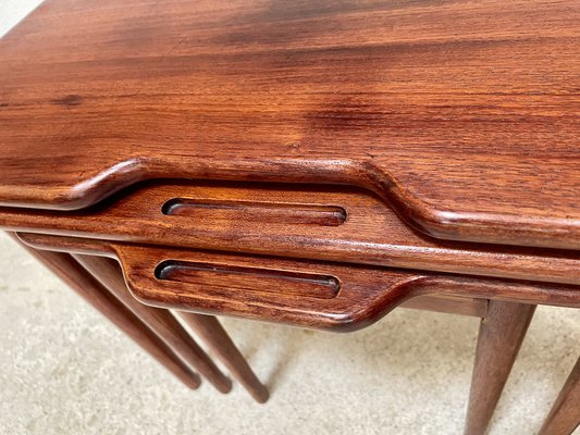 Danish Teak Nesting Tables by Kurt Østervig for Jason Møbler, 1960s, Set of 3-JP-1406608