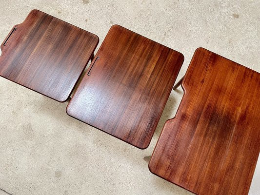 Danish Teak Nesting Tables by Kurt Østervig for Jason Møbler, 1960s, Set of 3-JP-1406608