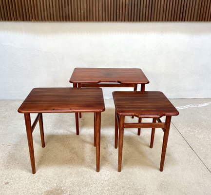 Danish Teak Nesting Tables by Kurt Østervig for Jason Møbler, 1960s, Set of 3-JP-1406608