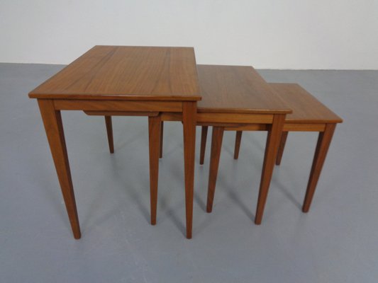 Danish Teak Nesting Tables by Kvalitet Form Funktion, 1960s, Set of 3-RDW-1372214