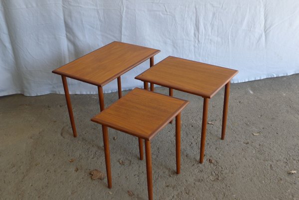 Danish Teak Nesting Tables from Fabian, 1960s, Set of 3-VRE-619953