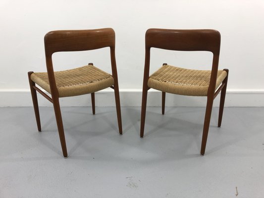 Danish Teak No. 75 Chairs by Niels Møller for J. L. Møllers, Set of 2-JWH-1182833