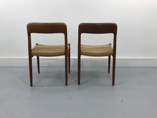 Danish Teak No. 75 Chairs by Niels Møller for J. L. Møllers, Set of 2-JWH-1182833