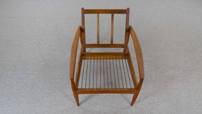 Danish Teak Paper Knife Armchair by Kai Kristiansen for Magnus Olesen, Set of 2-EE-1273047