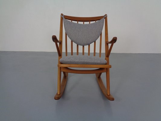 Danish Teak Rocking Chair by Frank Reenskaug for Bramin, 1960s-RDW-963975