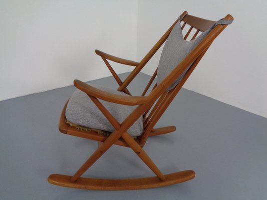 Danish Teak Rocking Chair by Frank Reenskaug for Bramin, 1960s-RDW-963975