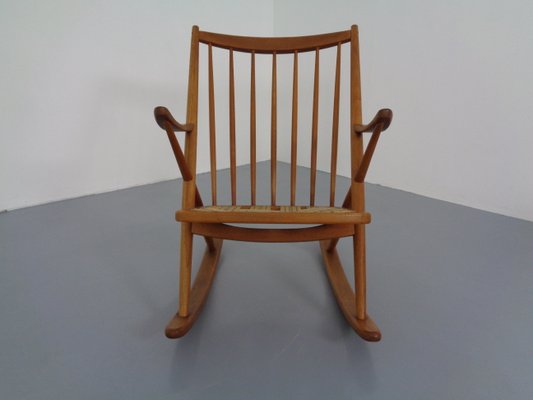 Danish Teak Rocking Chair by Frank Reenskaug for Bramin, 1960s-RDW-963975