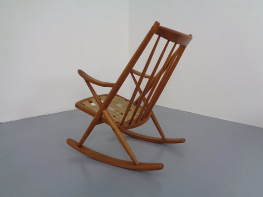 Danish Teak Rocking Chair by Frank Reenskaug for Bramin, 1960s-RDW-963975