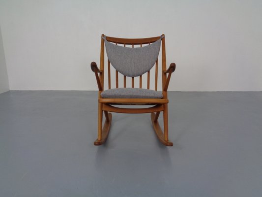 Danish Teak Rocking Chair by Frank Reenskaug for Bramin, 1960s-RDW-963975