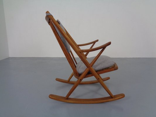 Danish Teak Rocking Chair by Frank Reenskaug for Bramin, 1960s-RDW-963975