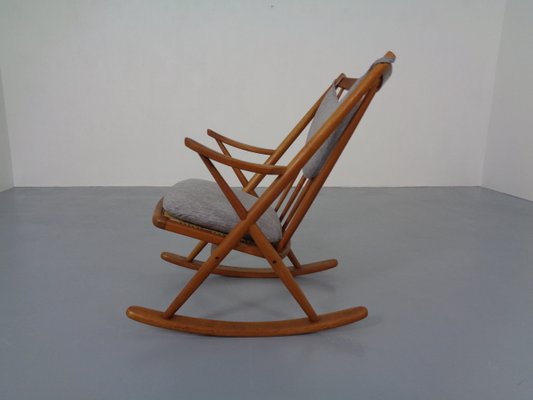 Danish Teak Rocking Chair by Frank Reenskaug for Bramin, 1960s-RDW-963975