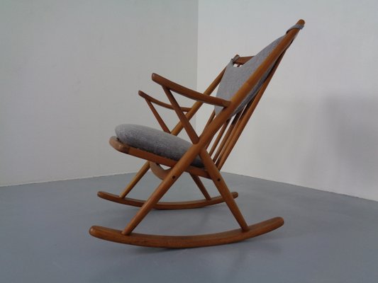 Danish Teak Rocking Chair by Frank Reenskaug for Bramin, 1960s-RDW-963975