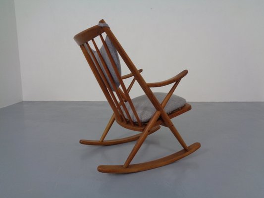 Danish Teak Rocking Chair by Frank Reenskaug for Bramin, 1960s-RDW-963975