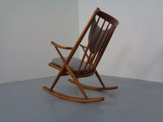 Danish Teak Rocking Chair by Frank Reenskaug for Bramin, 1960s-RDW-963975