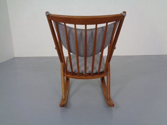 Danish Teak Rocking Chair by Frank Reenskaug for Bramin, 1960s-RDW-963975