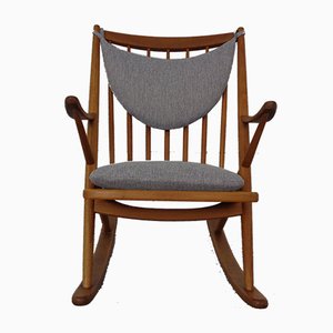 Danish Teak Rocking Chair by Frank Reenskaug for Bramin, 1960s-RDW-963975