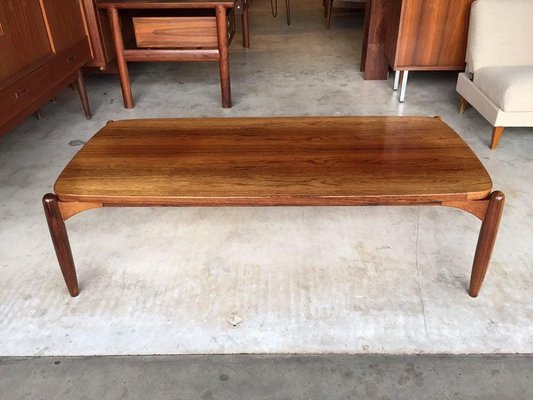 Danish Teak & Rosewood Coffee Table, 1960s-WSA-831369