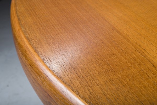 Danish Teak Round Folding Dining Table, 1960s-ZZH-1317851