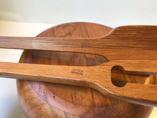 Danish Teak Salad Bowl and Servers Set by Richard Nissen for Nissen, 1960s, Set of 3-LCR-676030