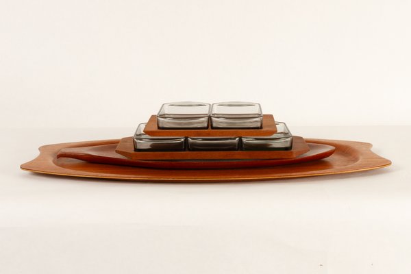 Danish Teak Serving Trays from Wiggers, 1960s, Set of 4-WIX-572425