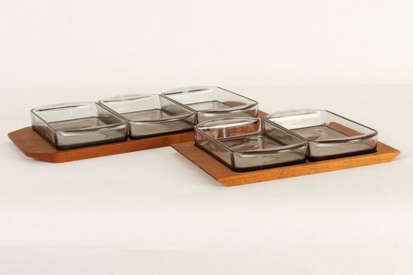 Danish Teak Serving Trays from Wiggers, 1960s, Set of 4-WIX-572425