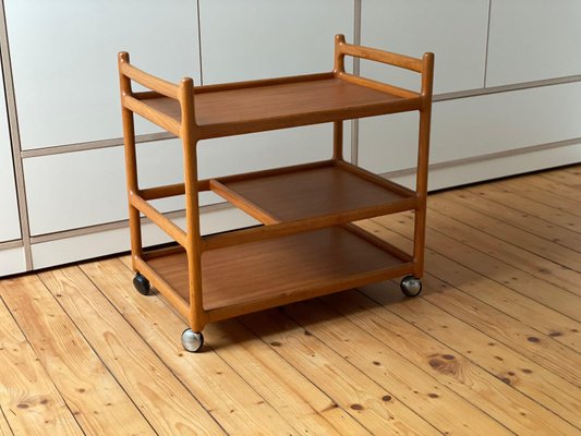 Danish Teak Serving Trolley by Johannes Andersen for CFC Silkeborg-WSA-1257830