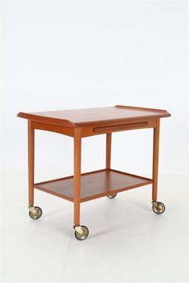 Danish Teak Serving Trolley with Tray by Mogens Hansen, 1960s-NIX-2016640