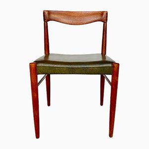 Danish Teak Side Chair with Leather Seat by H.W. Klein for Bramin, 1960s-JP-1180762