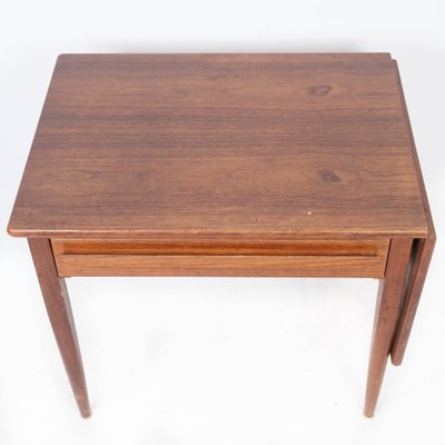 Danish Teak Side Table with Extensions from Silkeborg, 1960s-UY-1000688