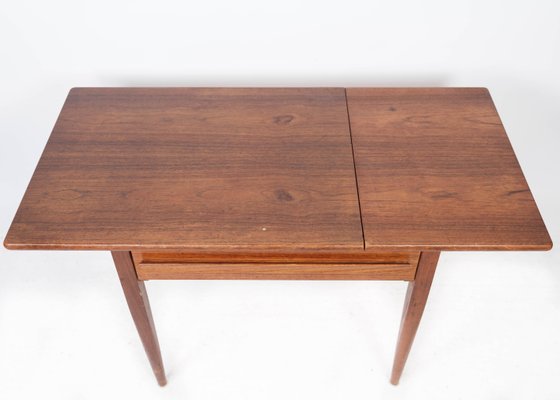 Danish Teak Side Table with Extensions from Silkeborg, 1960s-UY-1000688