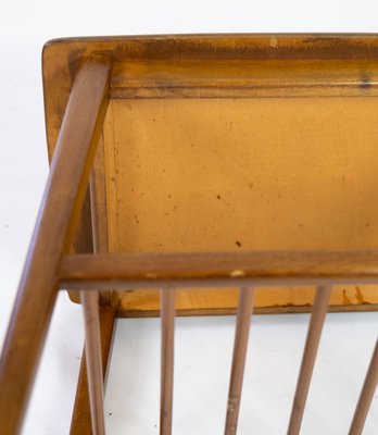 Danish Teak Side Table with Shelf & Wheels, 1960s-UY-952732