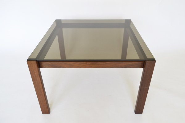 Danish Teak & Smoked Glass Coffee Table, 1960s-RTX-1288920