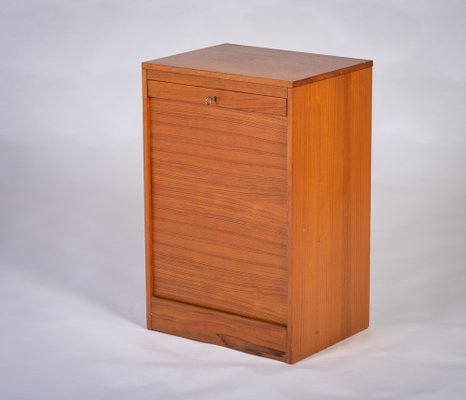 Danish Teak Tambour-Door Filing Cabinet, 1960s-ZGQ-1734455