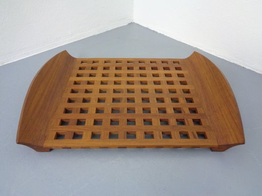 Danish Teak Tray With Glass Bowls, 1960s-RDW-1275964