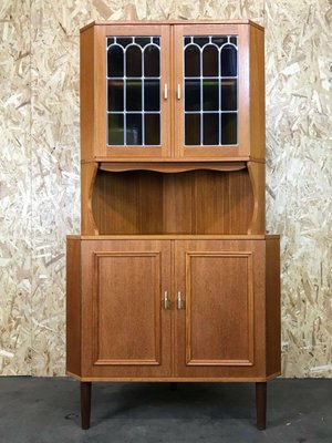 Danish Teak Vitrine Corner Cabinet, 1960s-EJL-1062993