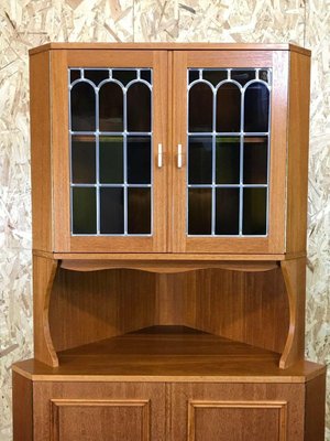 Danish Teak Vitrine Corner Cabinet, 1960s-EJL-1062993