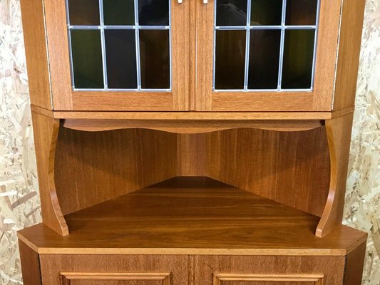 Danish Teak Vitrine Corner Cabinet, 1960s-EJL-1062993