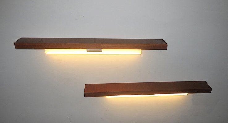 Danish Teak Wall Lights, 1960s, Set of 2-ED-1759380