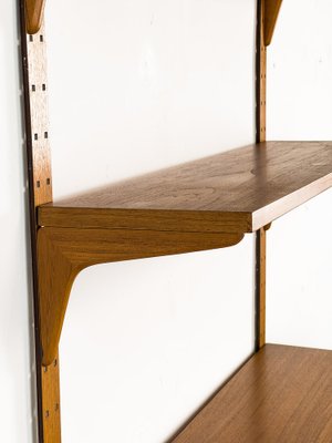 Danish Teak Wall Shelving Unit from Hansen & Guldborg, 1960s-QEQ-1761172