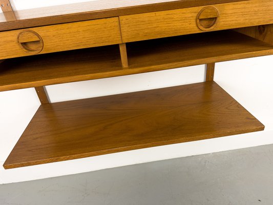 Danish Teak Wall Shelving Unit from Hansen & Guldborg, 1960s-QEQ-1761172