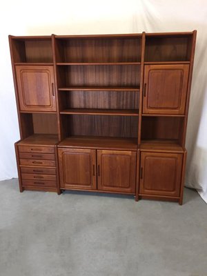 Danish Teak Wall Unit, 1970s-KRS-870451