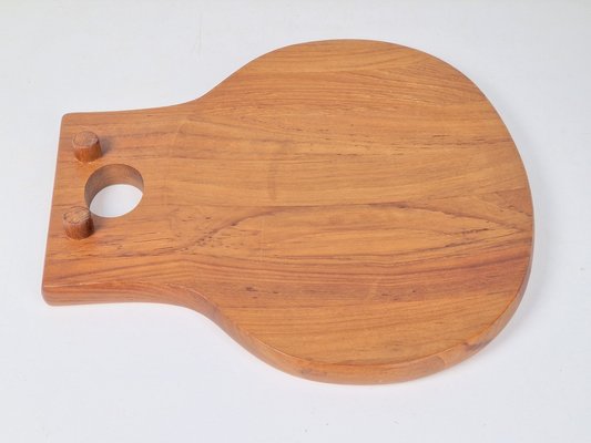 Danish Teak Wood Cutting Board from Nissen, Denmark, 1960s-AXJ-1742761