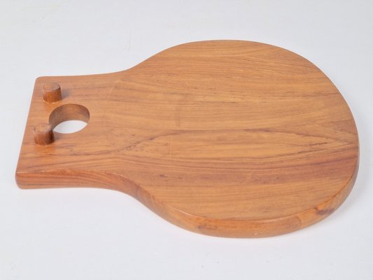 Danish Teak Wood Cutting Board from Nissen, Denmark, 1960s-AXJ-1742761