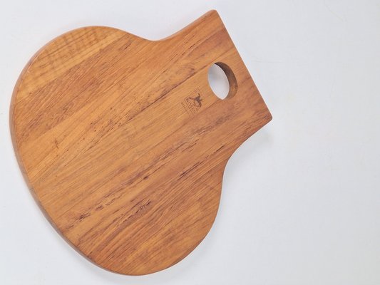 Danish Teak Wood Cutting Board from Nissen, Denmark, 1960s-AXJ-1742761