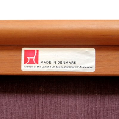 Danish Three Seater Sofa with Wooden Frame in Cherry, 1960s-UBE-1344313